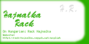 hajnalka rack business card